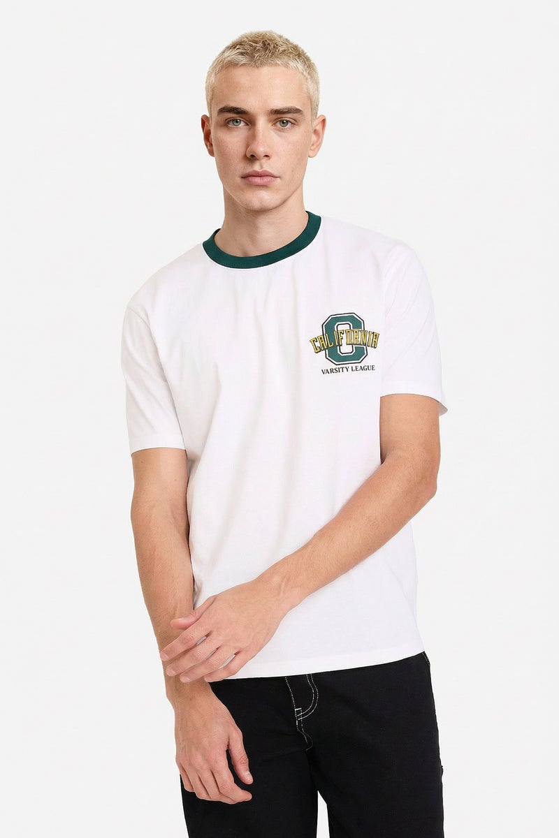 ديفاكتو تيشيرت قطن نص كم قصة عادية برقبة مستديرة - Image 3